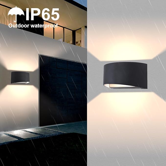 KICAAO Modern LED Wall Sconce, Warm White 3000K, Hardwired Indoor Wall Lights