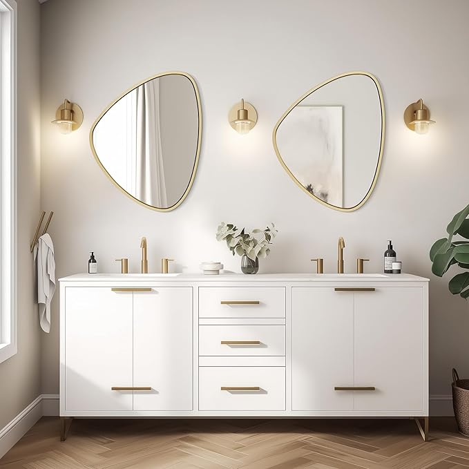WallBeyond Asymmetrical Mirror, Irregular Wall Mirror, Wall Mirrors Decorative