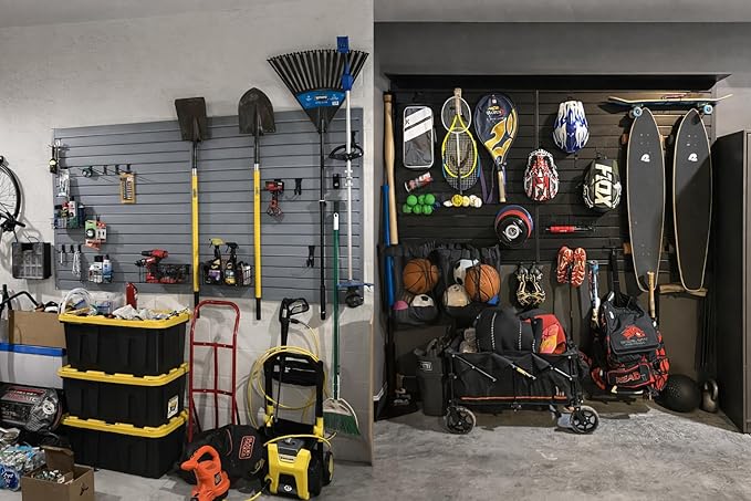 4 x 8 FT Slatwall Panel Garage Wall Organizer, Heavy Duty Slat Wall Paneling