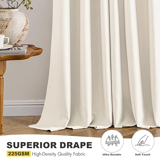 MIULEE Blackout Curtains for Bedroom Living Room 2 Panels, Thermal Insulated