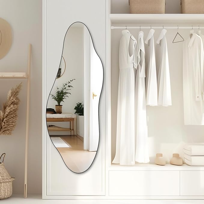 QDSSDECO Full Length Mirror 63"x24" Irregular Wall Mirror Star Frameless