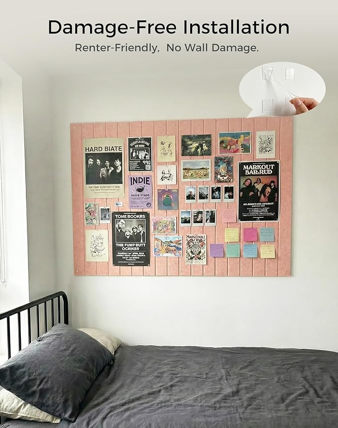 Aothia 12-Pack Felt Bulletin Board Tiles