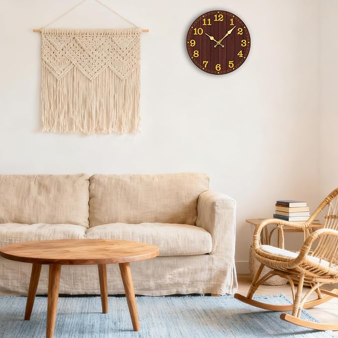 Wall Clock, Modern Wall Clocks Battery Operated, Silent Non Ticking Clock
