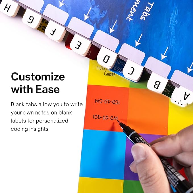 Index Tabs for ICD-10-CM 2025 The Complete Official Codebook - Navigate with Precision in Your Code Book