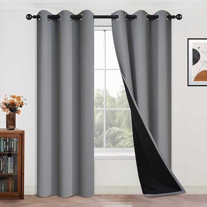 Yakamok 84 Inch Length 100% Blackout Curtains