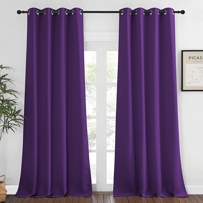 NICETOWN Blackout Window Curtain 90 inch Length