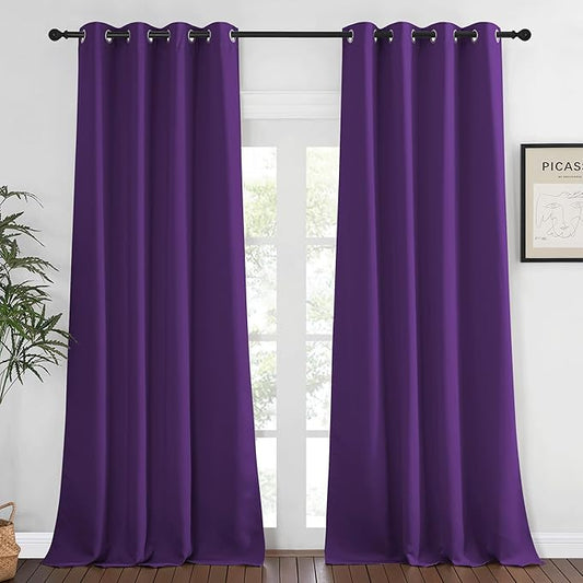 NICETOWN Blackout Window Curtain 90 inch Length