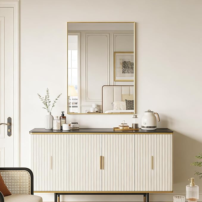 BOMINICA Brushed Gold Bathroom Mirror