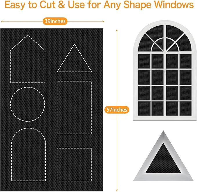 Blackout Window Cover，39 x57 inches Portable Black Out Blinds Stick On Window