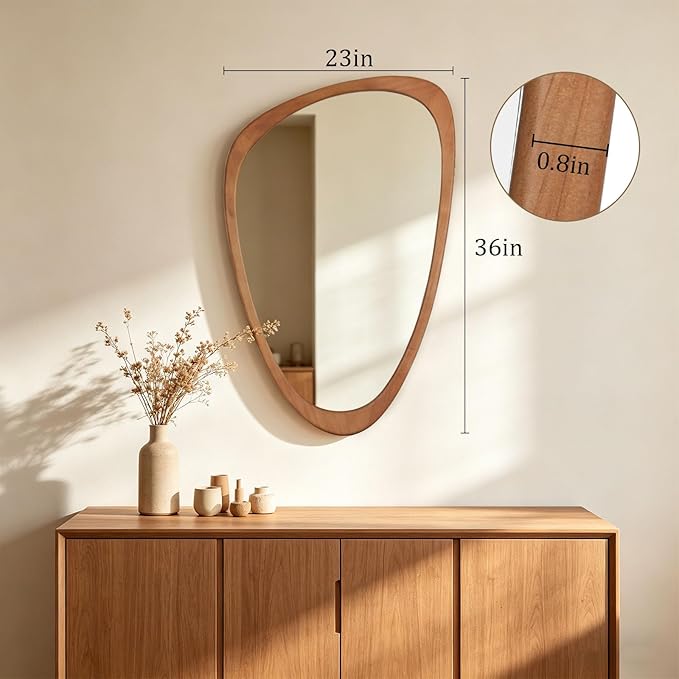 WallBeyond Asymmetrical Mirror, Irregular Wall Mirror, Wall Mirrors Decorative