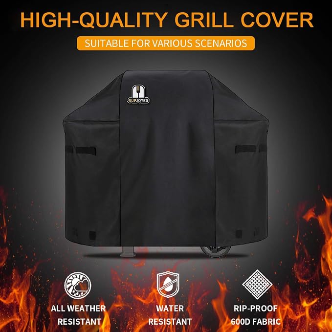 Gas Grill Cover for Weber Spirit II 210, 48 Inch BBQ Grill Covers, Heavy Duty Waterproof Barbecue Accessories