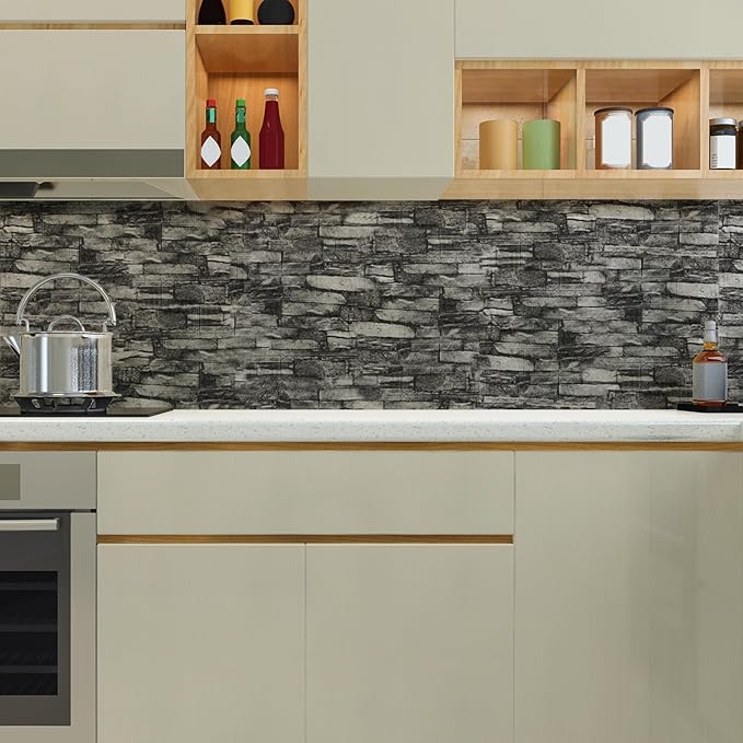 10PCS 3D Wall Panels Peel and Stick Foam, Self-Adhesive Decorative 3D Brick
