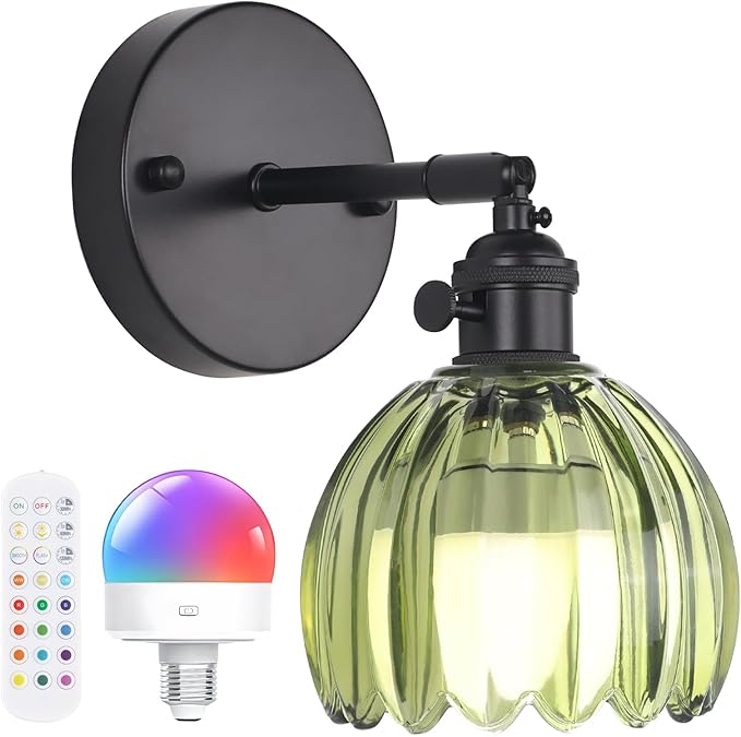 Shenmoyl Vintage Battery Operated Wall Sconce