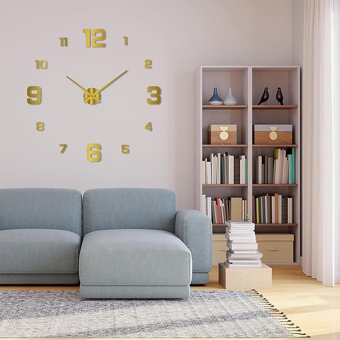 3D DIY Luminous Dial Acrylic Frameless Silent Wall Clock
