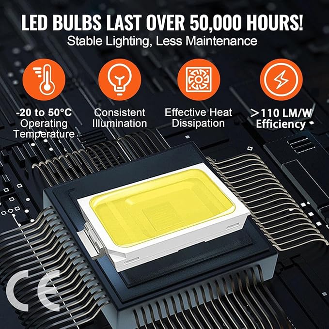 5-Hexagon LED Garage Light, 240W 24800LM Honeycomb Ceiling Light