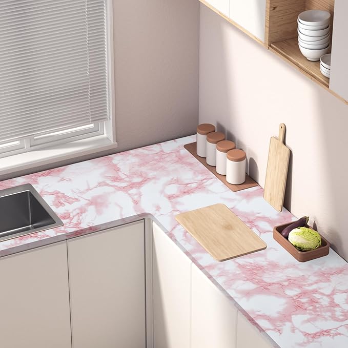 Abyssaly Glossy Marble Contact Paper