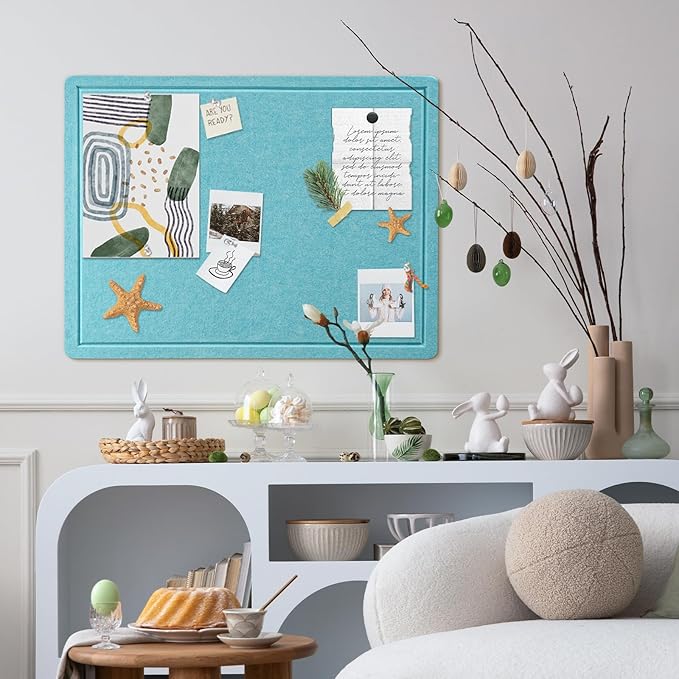 Lightomorrow Bulletin Board, 24 x 18 inches Felt Board Decorative Pin Board