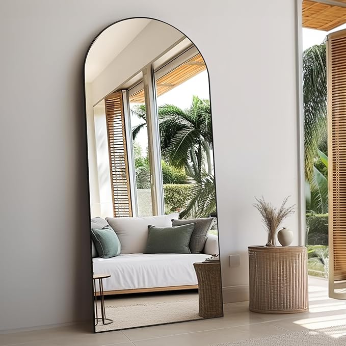 Rowjut Floor Full Length Mirror, Arched Mirrors Full Length 71"x30"