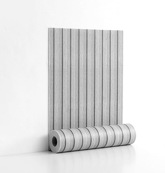 Peel and Stick PVC Slat Wall Panels, Wood Grain Self-Adhesive Soundproof