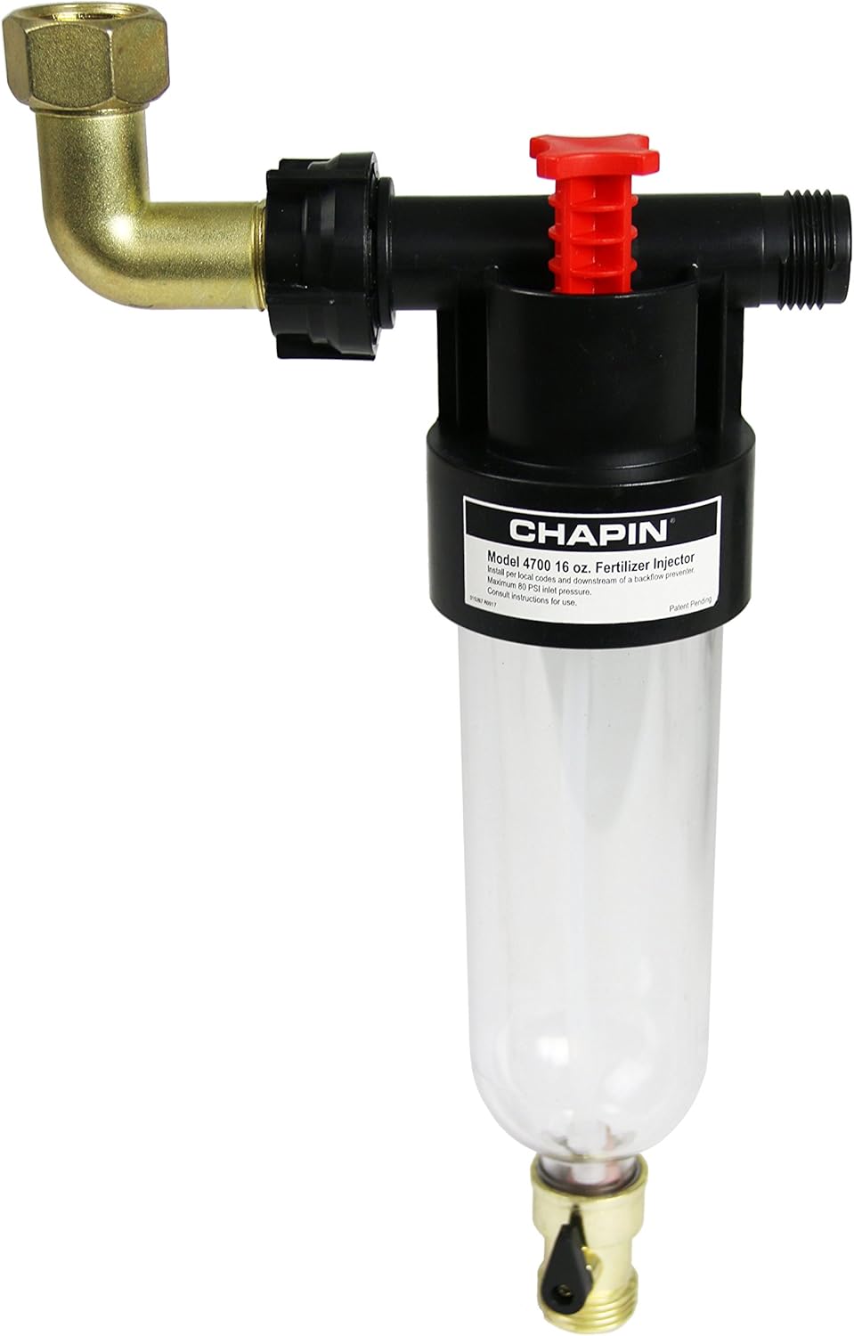 Chapin 4700 HydroFeed 16-Ounce in-Line Auto-Mix Fertilizer Injector System, 16-Ounce, Drip Irrigation System (1 Feeder/Package)