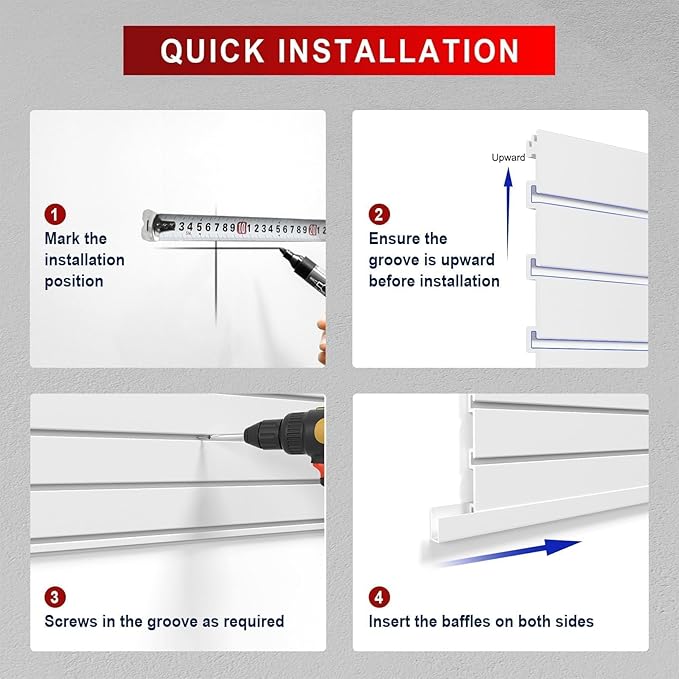 Garage Slatwall Panel Wall Organizer