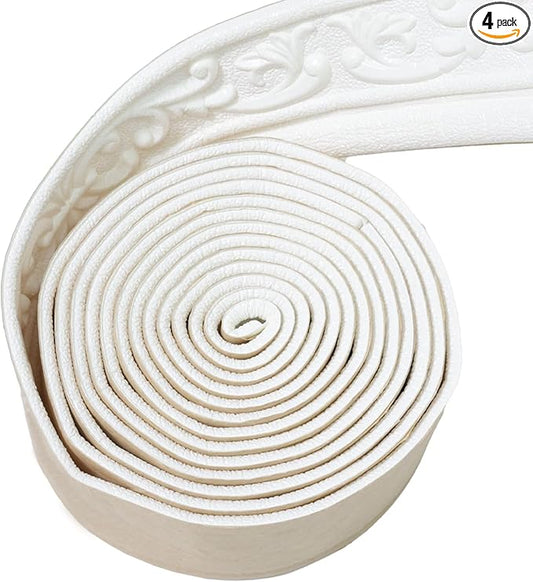 360" x 3.1" Peel Stick Foam Molding Trim Self Adhesive, Crown Molding Wallpaper