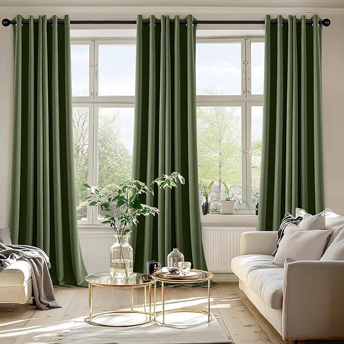 MIULEE Blackout Curtains for Bedroom Living Room 2 Panels, Thermal Insulated