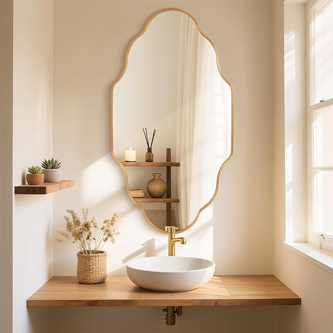 Scalloped Mirror for Bathroom