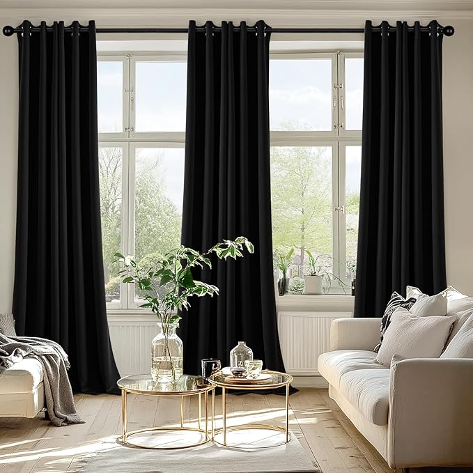 MIULEE Blackout Curtains for Bedroom Living Room 2 Panels, Thermal Insulated