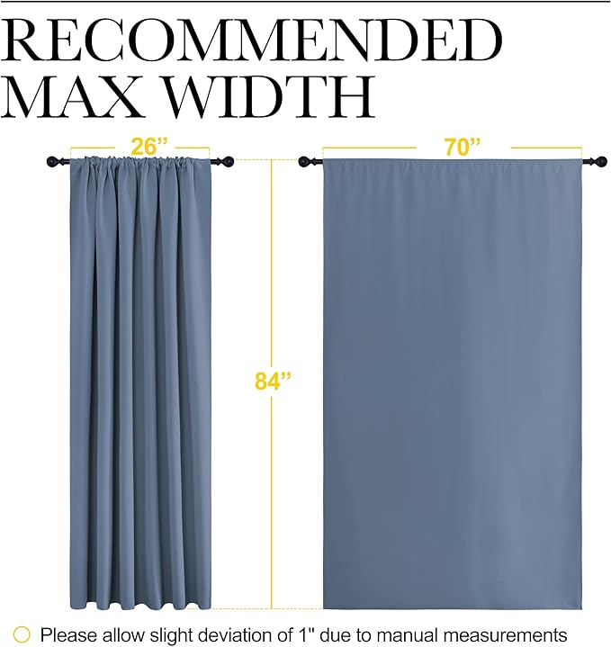 NICETOWN Living Room Curtains, Window Treatment Energy Saving Thermal Insulated