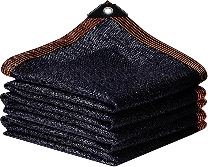 90% Black Shade Cloth for Patio, 3x3 FT Mesh Tarp Sun Shade Cloth with Grommets, Sun Protection Sail for Garden Greenhouse Pergola Plants Chicken Coop Patio Outdoor Neting Cover