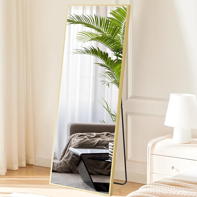 Sweetcrispy 64"x21" Full Length Mirror, Leaning or Standing Full Body Mirror