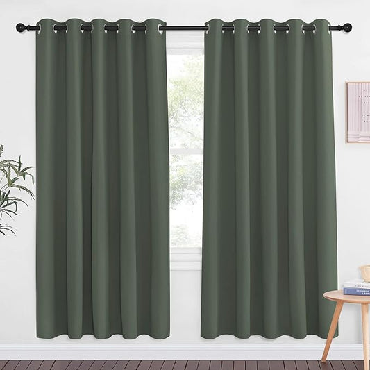NICETOWN Blackout Doorway Curtain Drape 72 inch Length