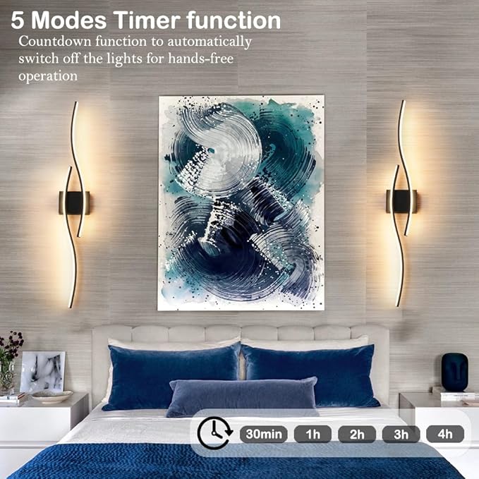Daunton Hardwired Modern Wall Sconce Set of Two