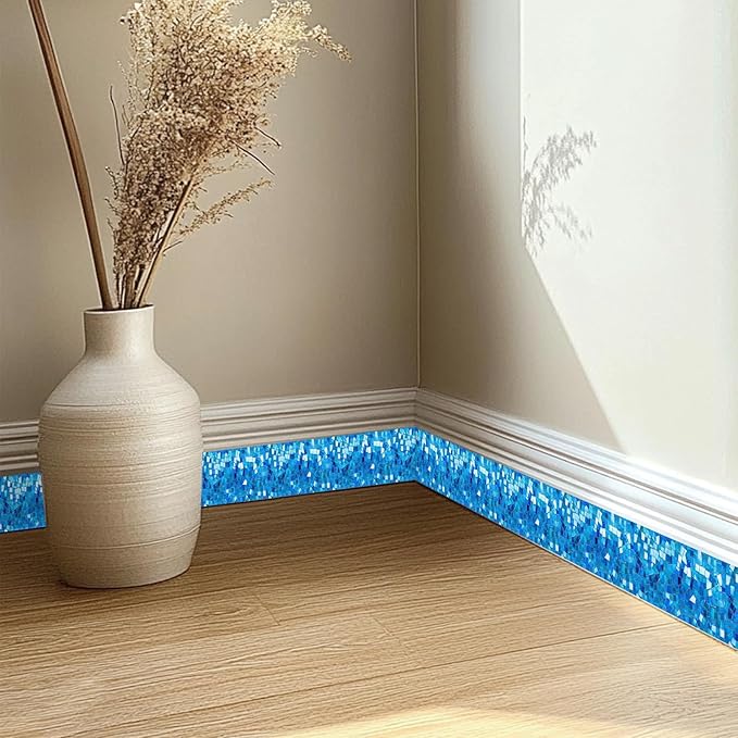 HOMETITUTE Wallpaper Border Peel and Stick Wall Accent PVC Mosaic Wall Borders