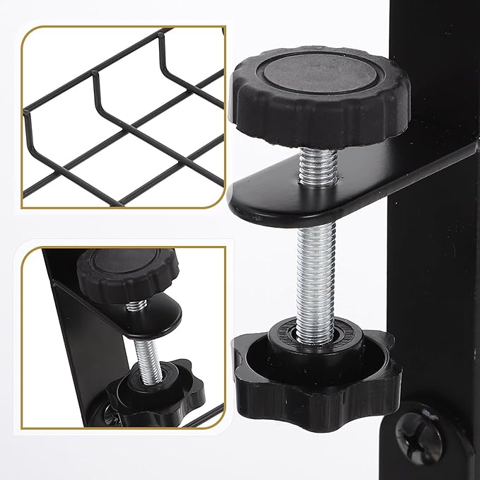 Under Desk Cable Management Tray Cable Organizer Rack No Drill Black 500Mm Large Capacity Cord Holder for Office and Home Desk Storage