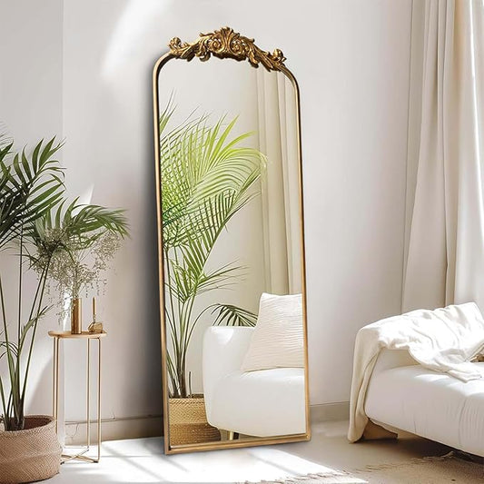 HQiJun Full Length Wall Mirror Decorative Full Body Mirrors Traditional Antique