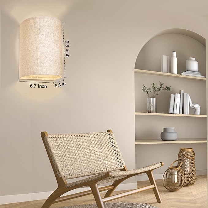 FINCMY Battery Operated Wall Sconces Set of Two, 18 RGB Colors Stick on Wall