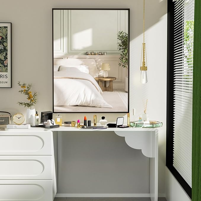 40x30 Inch Black Bathroom Mirrors