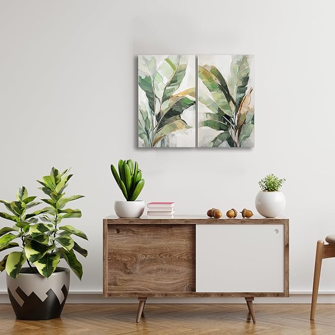 Botanical Wall Art Set Hand Painted,