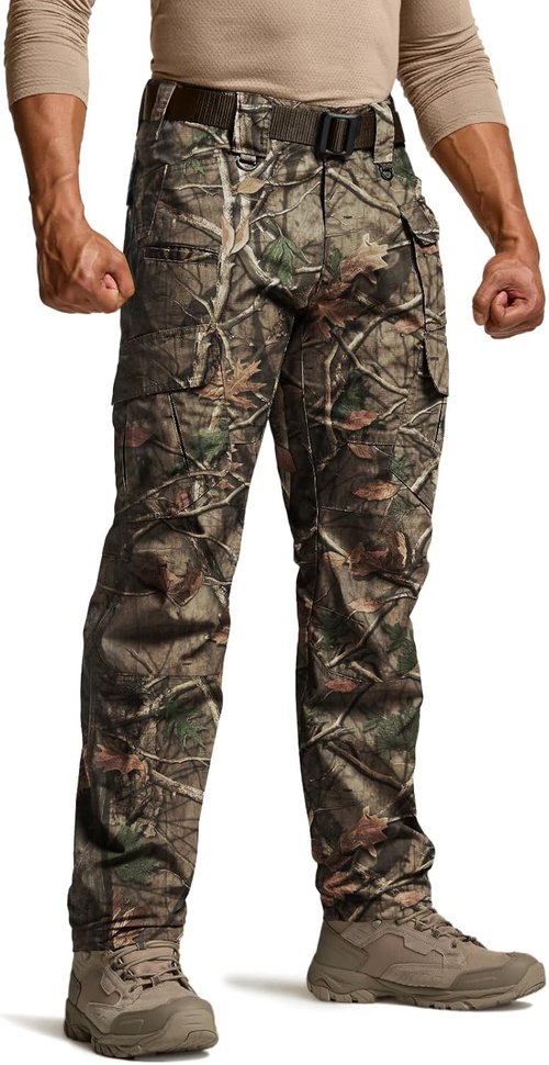 CQR Tactical Pants - Lightweight Water-Resistant Ripstop Cargo for EDC & Hiking | Men's Outdoor Apparel