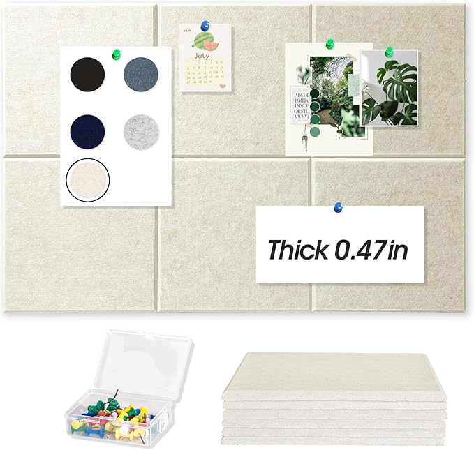 Thick Cork Board Tiles for Wall
