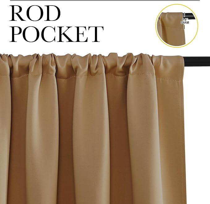 NICETOWN Kitchen Curtains, Short Blackout Curtains & Drapes, Thermal Insulated