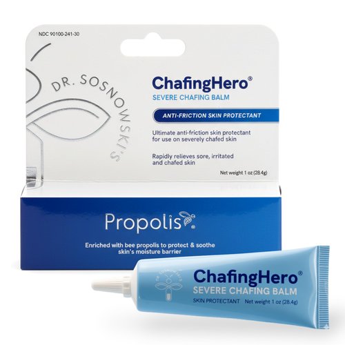 Dr Sosnowski's ChafingHeroÂ® Anti-Chafe Balm | Soothes Severe Chafing & Protects from Friction | Propolis, Camphor, Coconut Oil | Arms, Thighs, Bra | Athletes or Everyday | Fragrance-Free, 1 oz