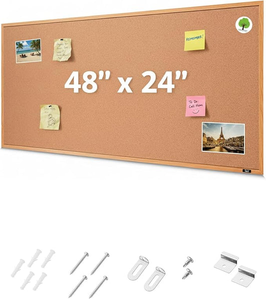 Mr. Pen- Cork Board, Wood Frame, Cork Bulletin Board, Push Pin Board, Cork