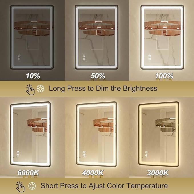 20"x 28" LED Bathroom Mirror