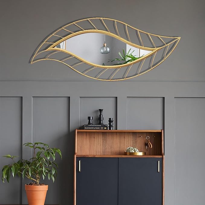 ironsmithn Leaf Teardrop Mirror