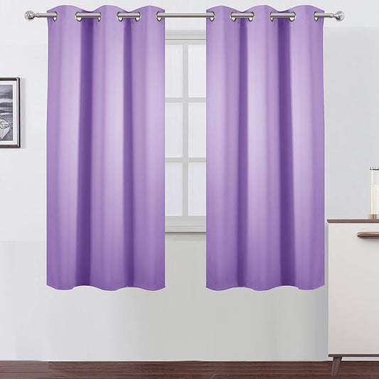 LEMOMO Lavender Blackout Curtains 42 x 63 Inch Length/Set of 2 Curtain