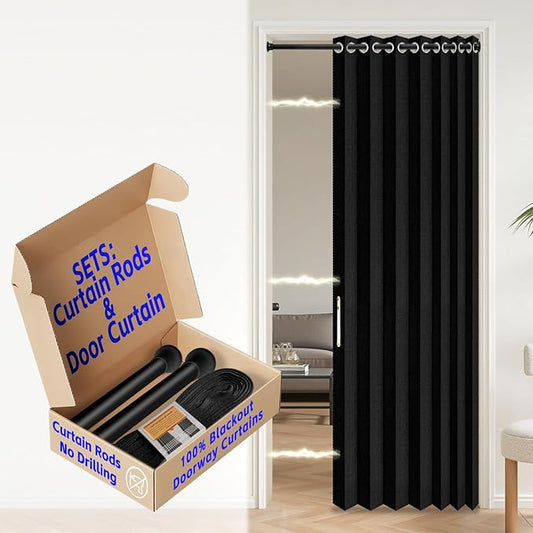 AJAZZ Blackout Sliding Door Curtains