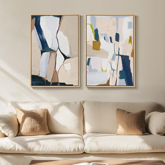Framed Neutral Abstract Wall Art